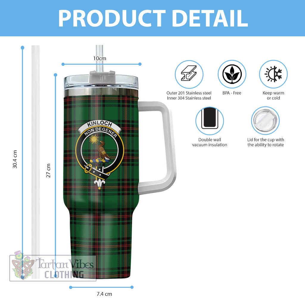 Tartan Vibes Clothing Kinloch Tartan and Family Crest Tumbler with Handle