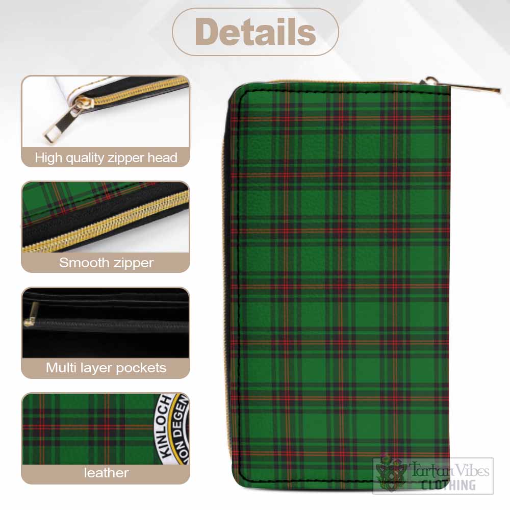 Kinloch Tartan Women's Leather Wallet with Family Crest - Tartan Vibes Clothing