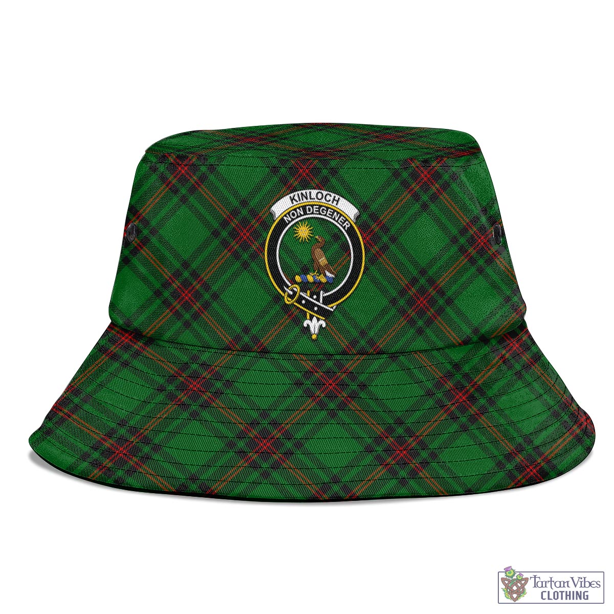 Kinloch Tartan Bucket Hat with Family Crest - Tartan Vibes Clothing