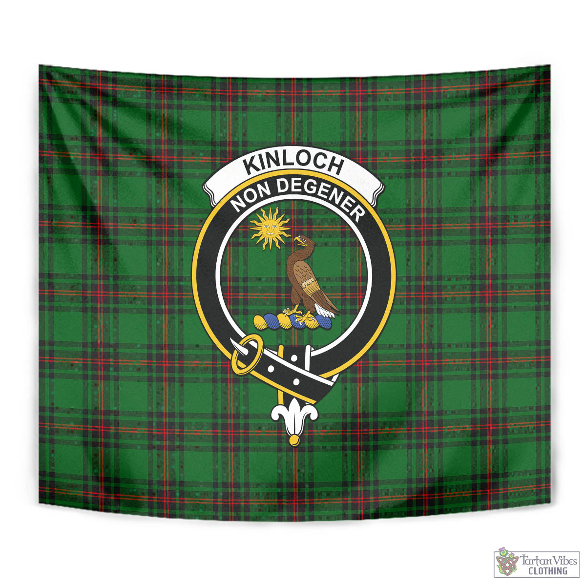Kinloch Tartan Tapestry Wall Hanging and Home Decor for Room with Family Crest - Tartan Vibes Clothing