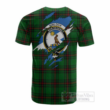 Kinloch Clan Crest In Me Tartan Cotton T-shirt Scotland Flag Style