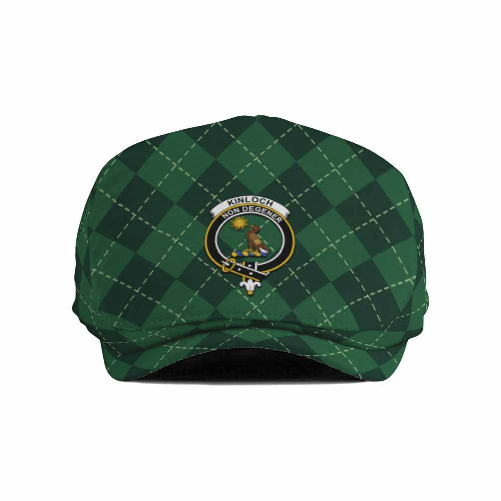 Kinloch Scottish Family Crest Flat Cap Green Argyle Classic Style - Tartan Vibes Clothing