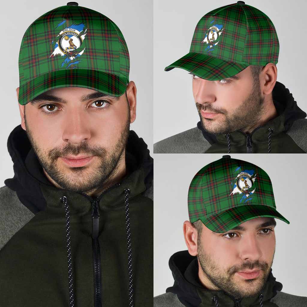 Kinloch Tartan Classic Cap with Family Crest In Me Style