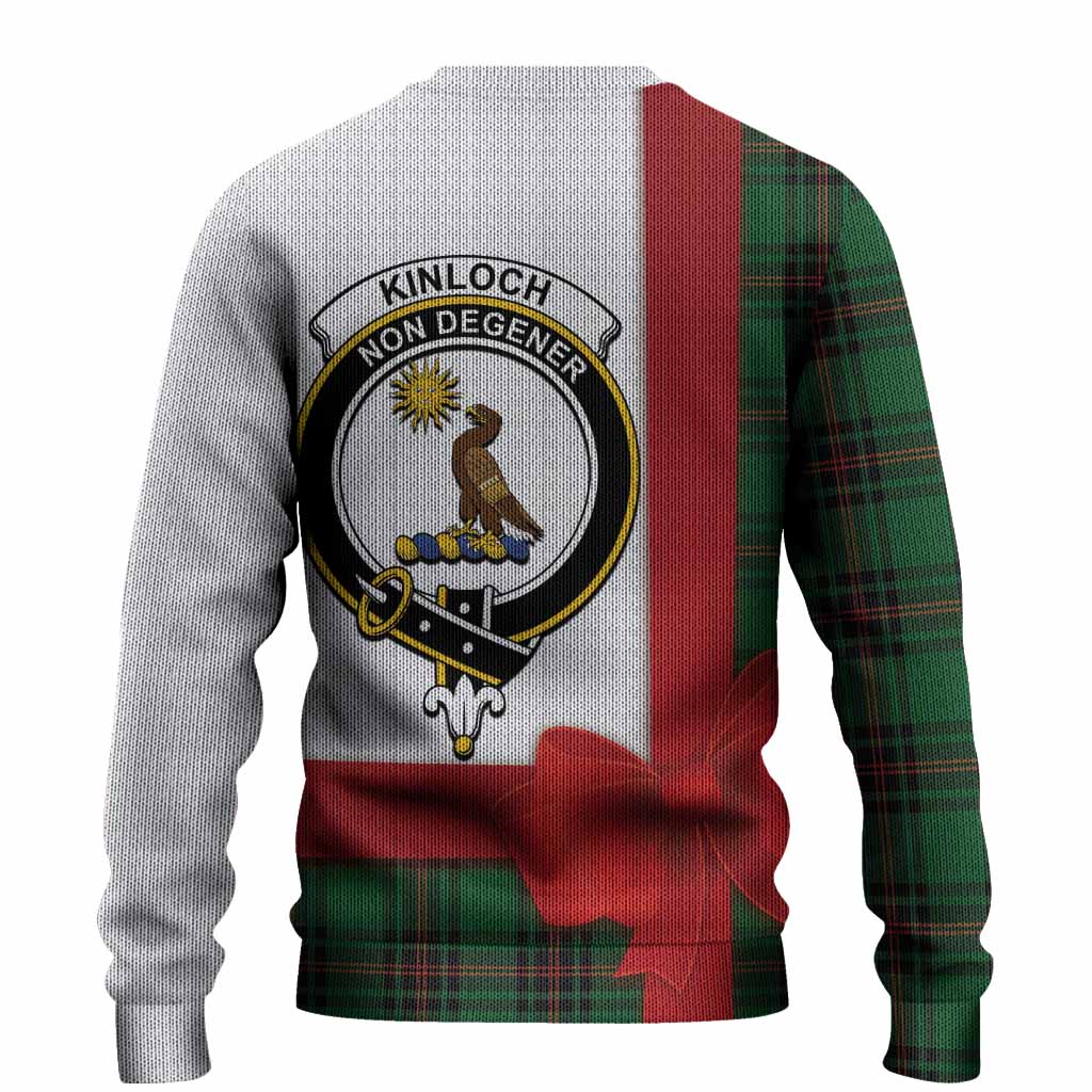 Kinloch Tartan Crest Christmas Christmas Ugly Sweater Highland Cow Bagpipes Coquette Bow Style