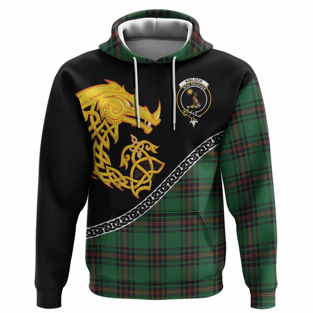 Kinloch Tartan Crest Hoodie Legendary Dragon Knot Half Style
