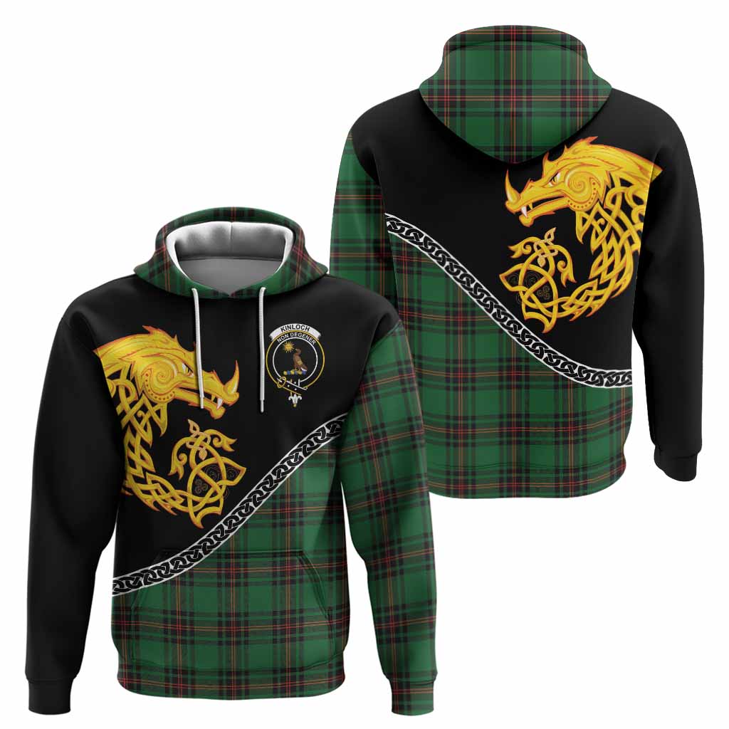 Kinloch Tartan Crest Hoodie Legendary Dragon Knot Half Style