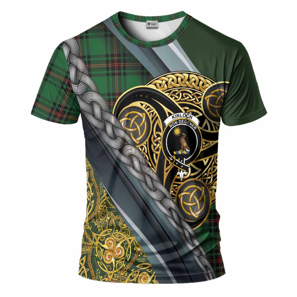 Kinloch Tartan Crest T-Shirt Scottish Triskele Celtic