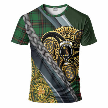 Kinloch Tartan Crest T-Shirt Scottish Triskele Celtic