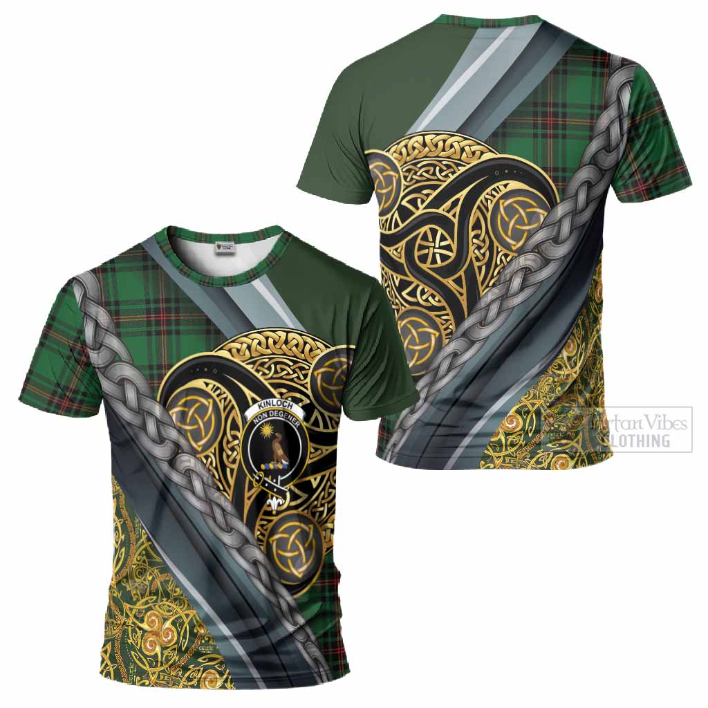 Kinloch Tartan Crest T-Shirt Scottish Triskele Celtic