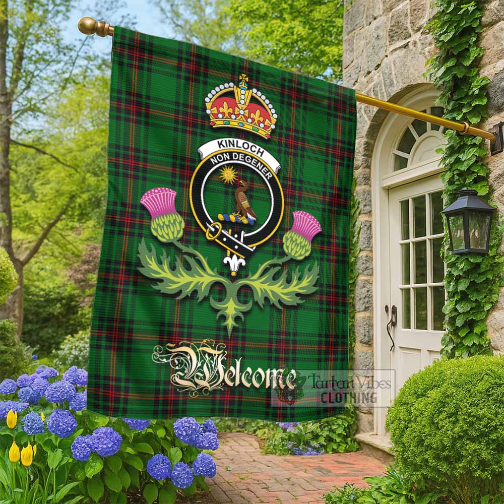 Kinloch Tartan Family Crest Garden Flag Royal Thistle Welcome Style - Tartan Vibes Clothing