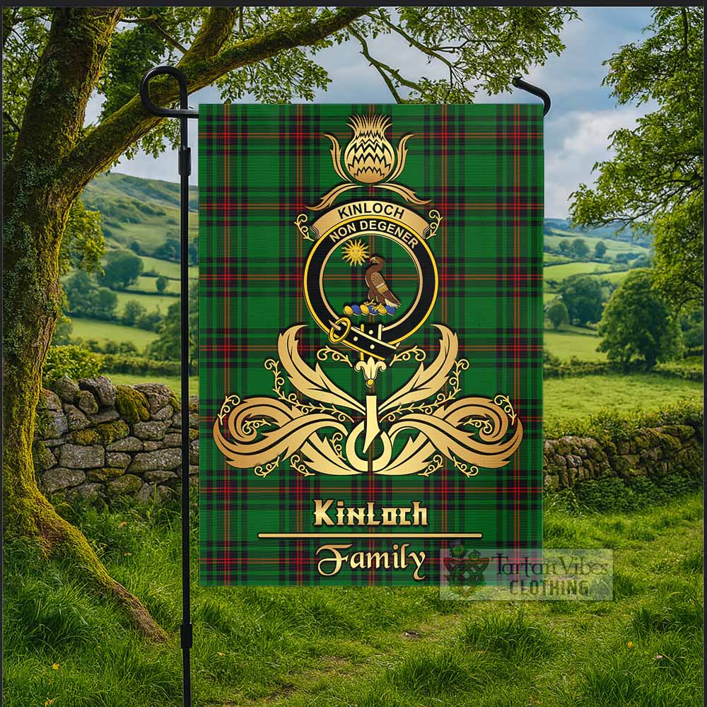 Kinloch Tartan Garden Flag with Highland Thistle Cherish Family Crest Style - Tartan Vibes Clothing