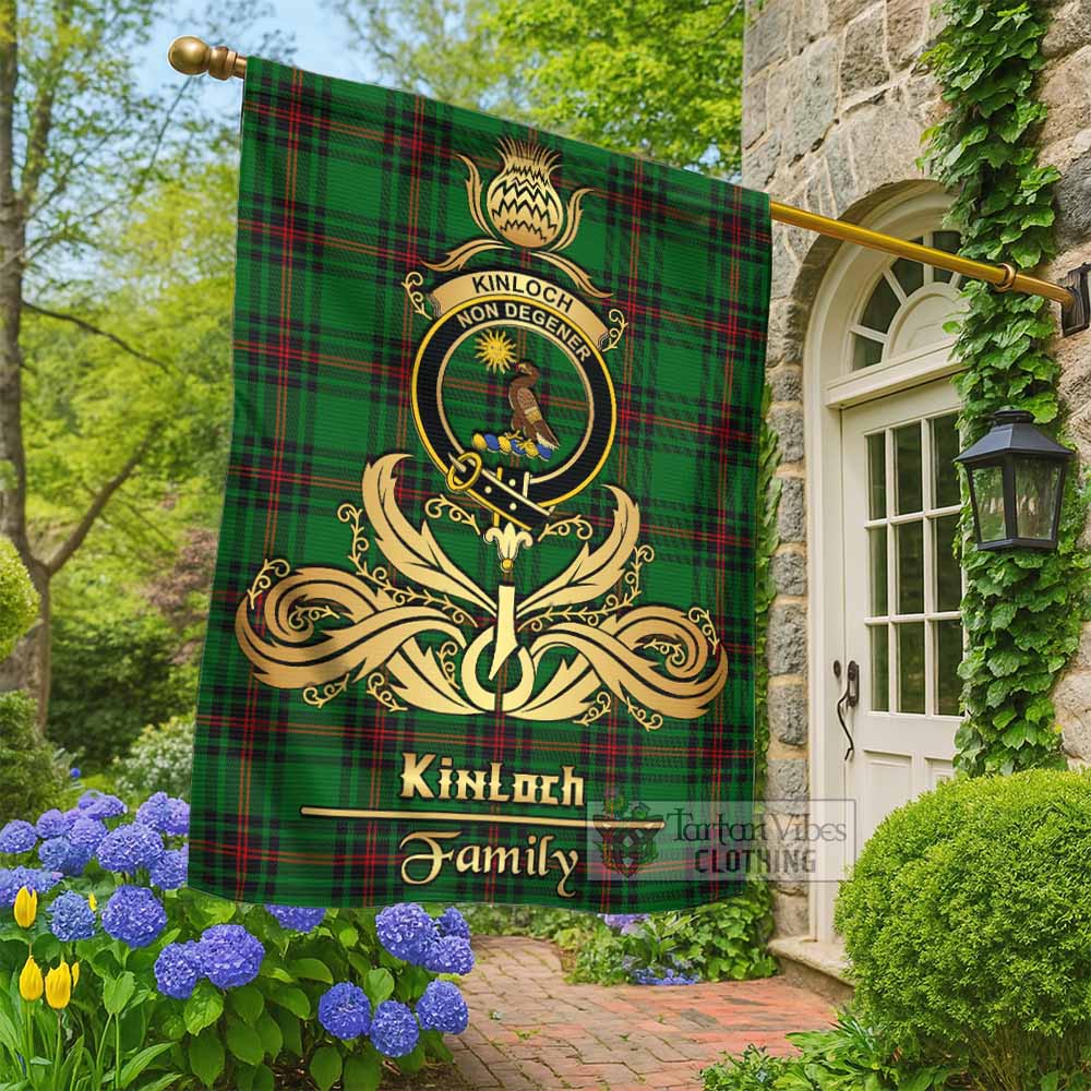 Kinloch Tartan Garden Flag with Highland Thistle Cherish Family Crest Style - Tartan Vibes Clothing