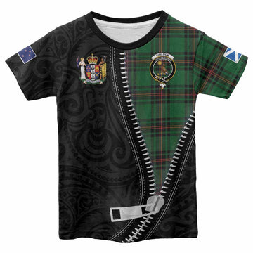 Kinloch Tartan Kid T-shirt New Zealand Pattern Unique Zipper Stylized