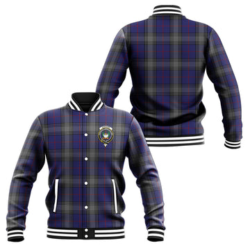 Kinnaird Tartan Baseball Jacket with Family Crest