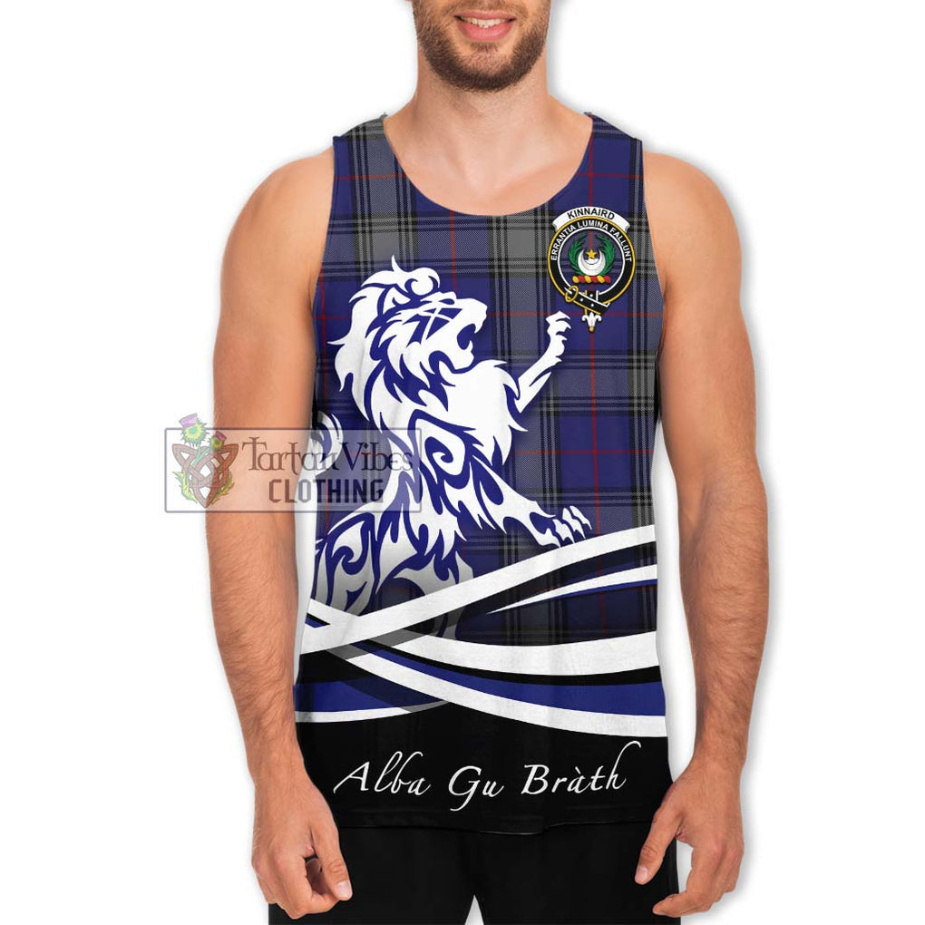 Kinnaird Tartan Men's Tank Top with Alba Gu Brath Regal Lion Emblem Men - Tartanvibesclothing Shop