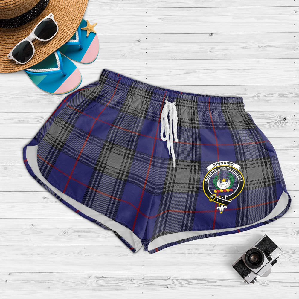 kinnaird-tartan-womens-shorts-with-family-crest