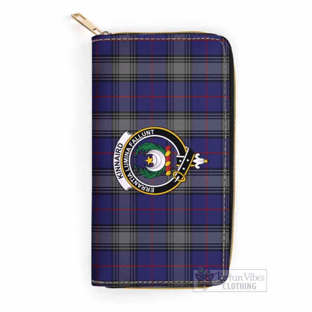 Tartan Vibes Clothing Kinnaird Tartan Women's Leather Wallet with Family Crest