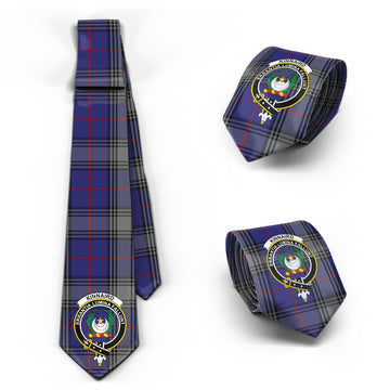 Kinnaird Tartan Classic Necktie with Family Crest