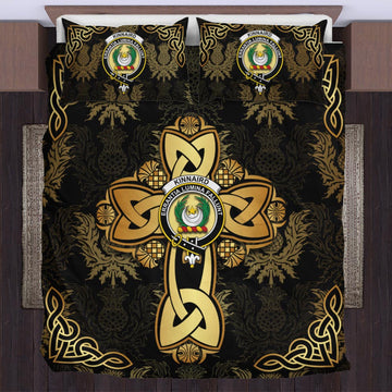 Kinnaird Clan Bedding Sets Gold Thistle Celtic Style