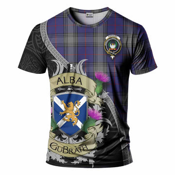 Tartan Vibes Clothing Kinnaird Tartan Family Crest T-Shirt Lion Rampant Royal Thistle Shield Celtic Inspired