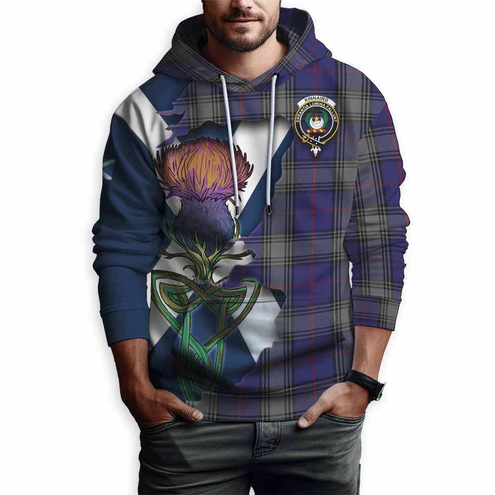 Kinnaird Tartan Family Crest Hoodie Scottish Thistle Celtic Inspired Pullover Hoodie - Tartan Vibes Clothing