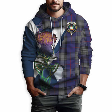 Kinnaird Tartan Family Crest Hoodie Scottish Thistle Celtic Inspired