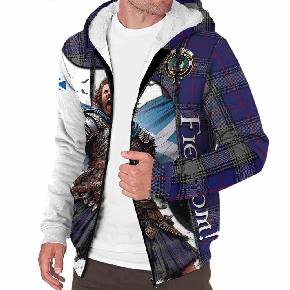 Tartan Vibes Clothing Kinnaird Crest Tartan Sherpa Hoodie Inspired by the Freedom of Scottish Warrior