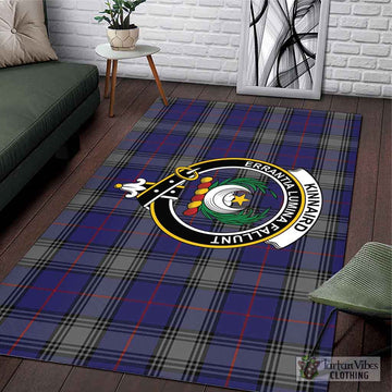 Kinnaird Tartan Area Rug with Family Crest