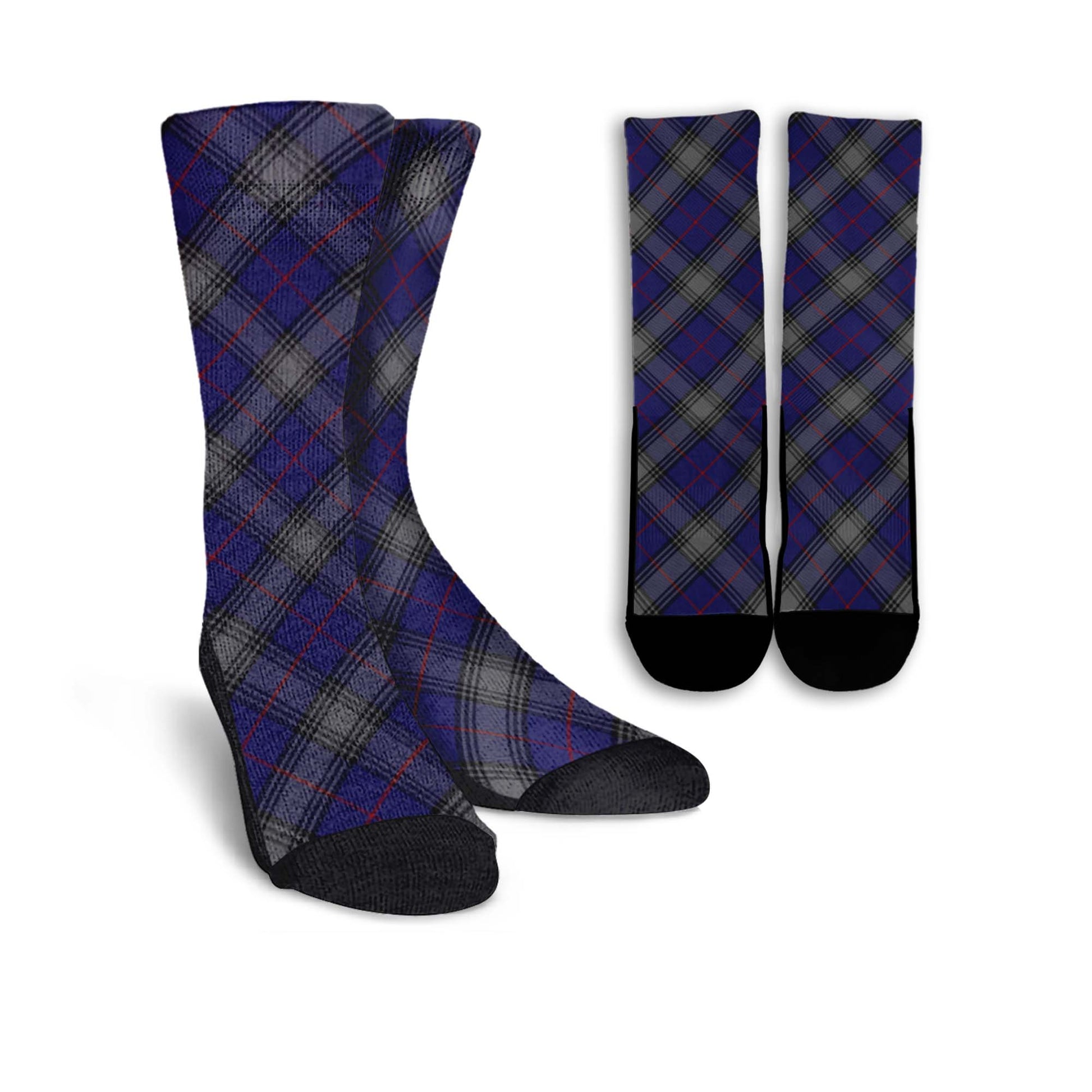Kinnaird Tartan Crew Socks Cross Tartan Style - Tartanvibesclothing