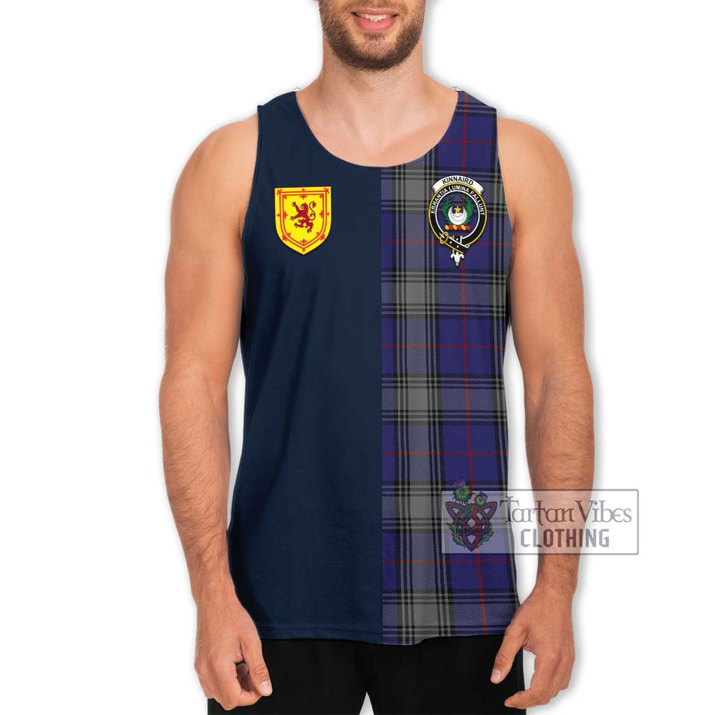 Tartan Vibes Clothing Kinnaird Tartan Men's Tank Top with Scottish Lion Royal Arm Half Style