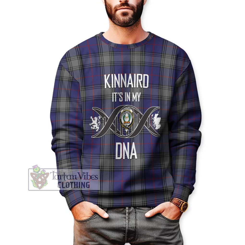 Kinnaird Tartan Sweatshirt with Family Crest DNA In Me Style Unisex - Tartanvibesclothing Shop