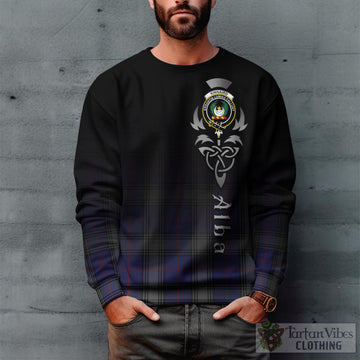 Kinnaird Tartan Sweatshirt Featuring Alba Gu Brath Family Crest Celtic Inspired
