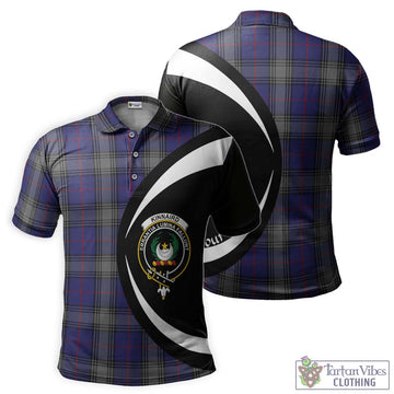 Kinnaird Tartan Men's Polo Shirt with Family Crest Circle Style Kid - Tartan Vibes Clothing