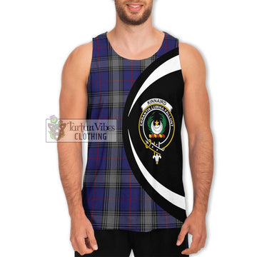 Kinnaird Tartan Men's Tank Top with Family Crest Circle Style Men - Tartan Vibes Clothing