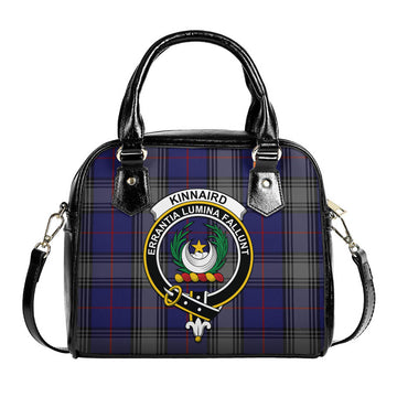 Kinnaird Tartan Shoulder Handbags with Family Crest