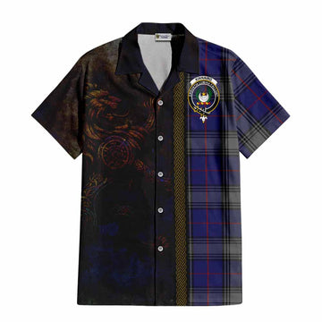Kinnaird Tartan Family Crest Hawaiian Shirt Alba Gu Brath Be Brave Lion Ancient Style