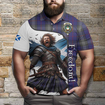 Tartan Vibes Clothing Kinnaird Crest Tartan Polo Shirt Inspired by the Freedom of Scottish Warrior