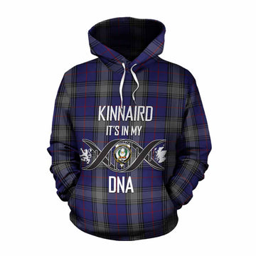 Tartan Vibes Clothing Kinnaird Tartan Cotton Hoodie with Family Crest DNA In Me Style