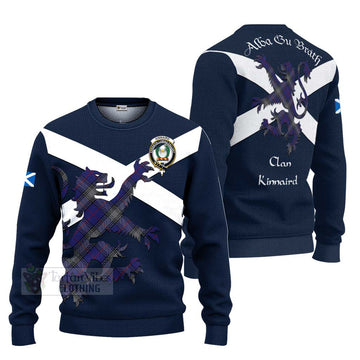 Tartan Vibes Clothing Kinnaird Tartan Lion Rampant Knitted Sweater – Proudly Display Your Heritage with Alba Gu Brath and Clan Name