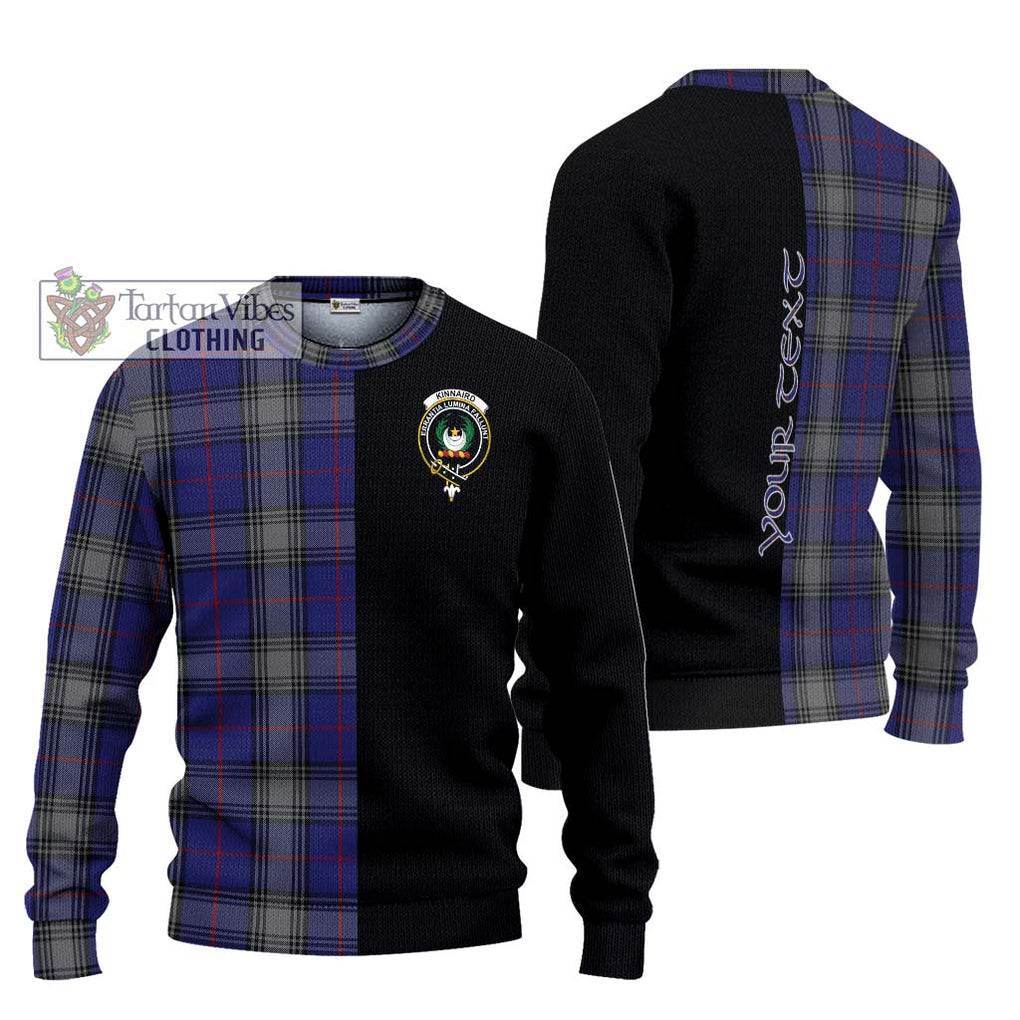 Kinnaird Tartan Knitted Sweater with Family Crest and Half Of Me Style Unisex - Tartanvibesclothing Shop