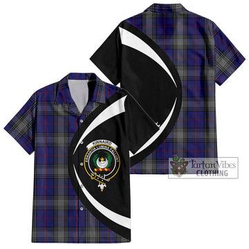 Kinnaird Tartan Hawaiian Shirt with Family Crest Circle Style