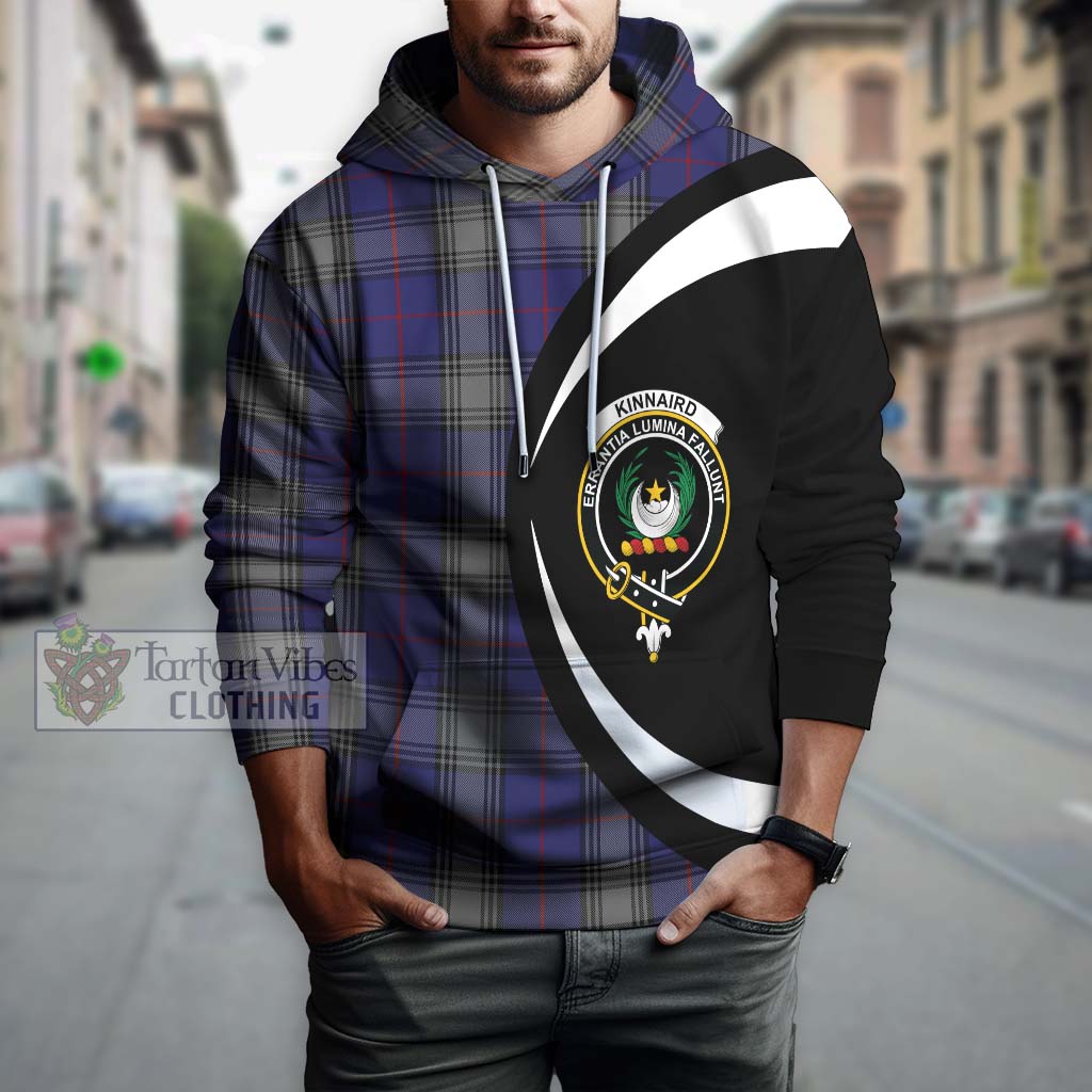 Tartan Vibes Clothing Kinnaird Tartan Hoodie with Family Crest Circle Style