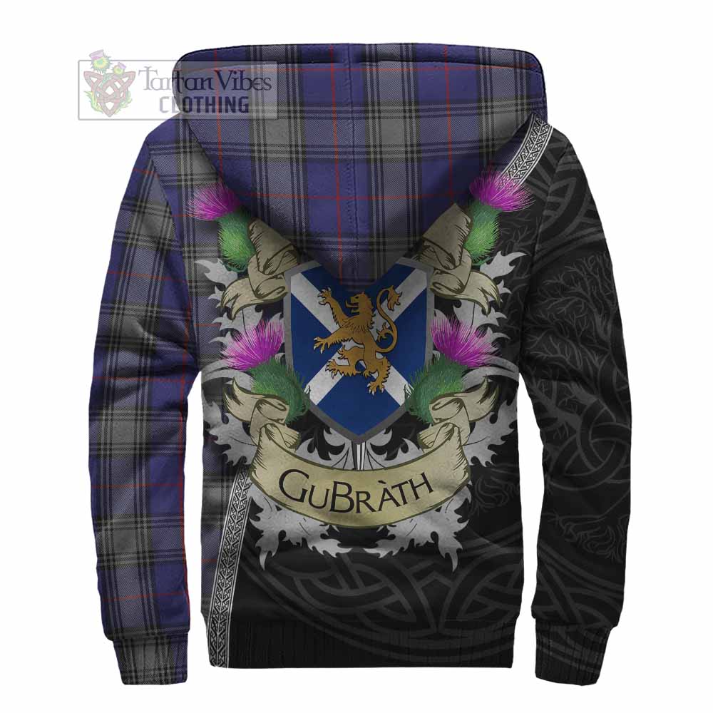 Tartan Vibes Clothing Kinnaird Tartan Family Crest Sherpa Hoodie Lion Rampant Royal Thistle Shield Celtic Inspired