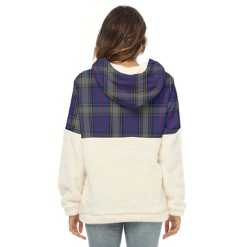 Kinnaird Tartan Women's Borg Fleece Hoodie With Half Zip - Tartan Vibes Clothing