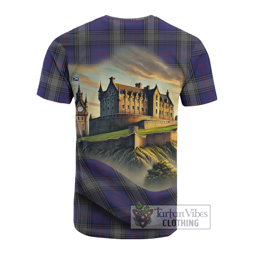 Tartan Vibes Clothing Kinnaird Tartan Family Crest Cotton T-shirt with Scottish Ancient Castle Style