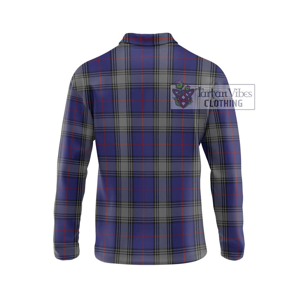 Kinnaird Tartan Long Sleeve Polo Shirt with Family Crest DNA In Me Style - Tartanvibesclothing Shop