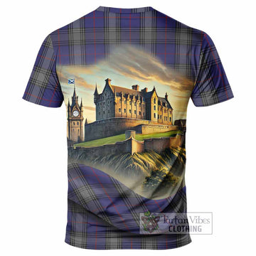 Tartan Vibes Clothing Kinnaird Tartan Family Crest T-Shirt with Scottish Ancient Castle Stype