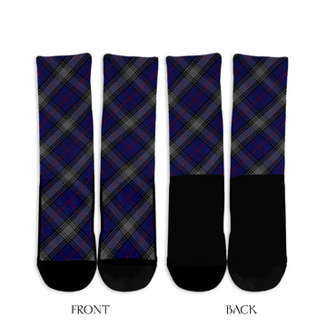 Kinnaird Tartan Crew Socks Cross Style