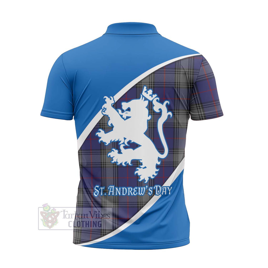 Tartan Vibes Clothing Kinnaird Family Crest Tartan Zipper Polo Shirt Celebrate Saint Andrew's Day in Style