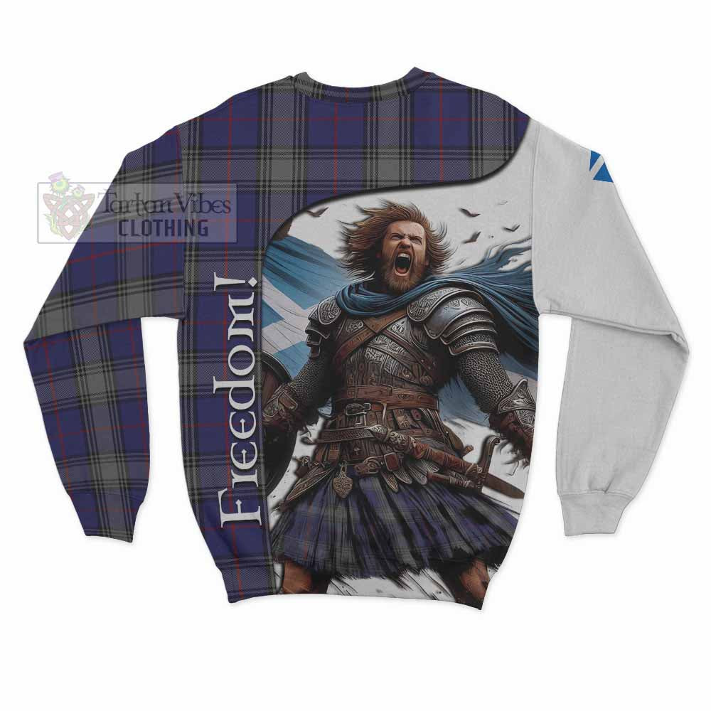 Tartan Vibes Clothing Kinnaird Crest Tartan Sweatshirt Inspired by the Freedom of Scottish Warrior